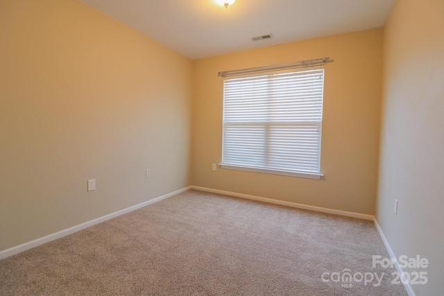 unfurnished room featuring carpet