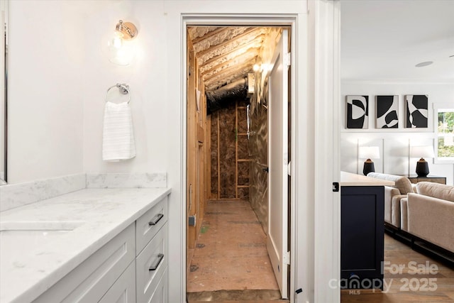 bathroom with vanity