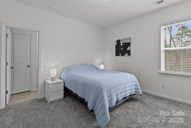 bedroom with carpet floors