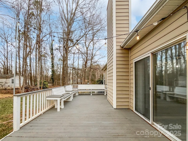 view of wooden deck