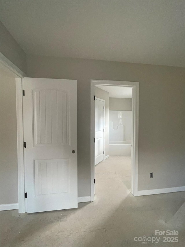 hallway with baseboards