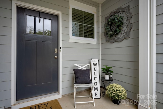 view of doorway to property