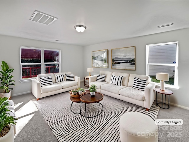 view of carpeted living room