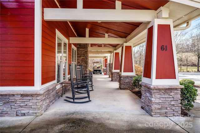 view of patio / terrace featuring a porch