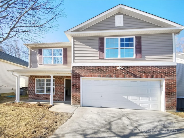 front of property featuring a garage