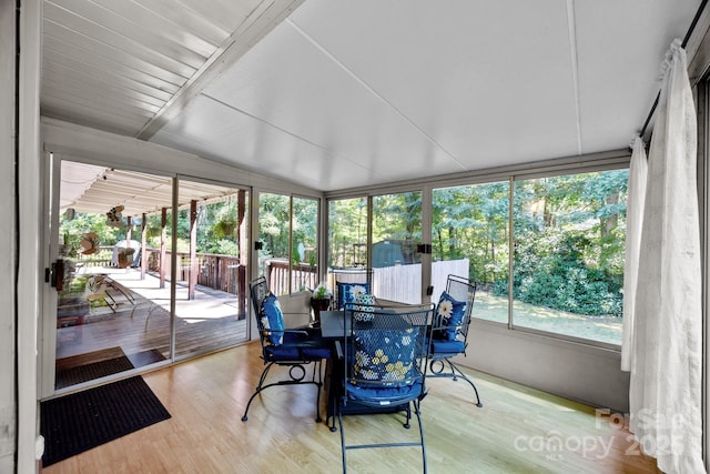 view of sunroom / solarium