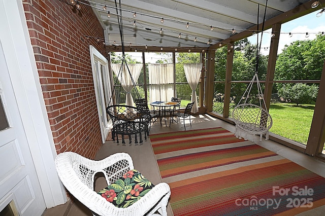 view of sunroom