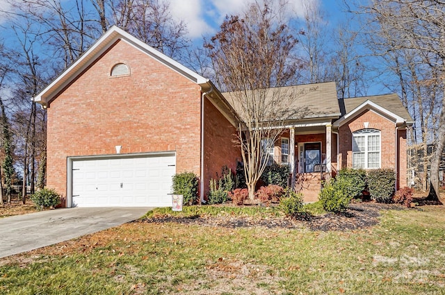 view of front property with a garage