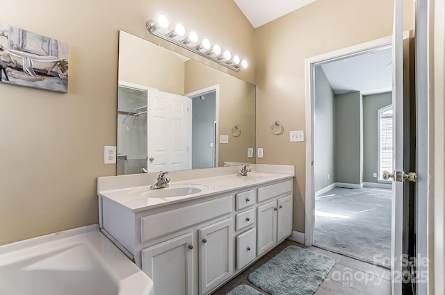 bathroom with vanity