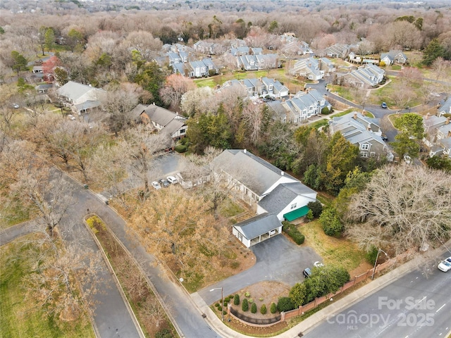 bird's eye view with a residential view