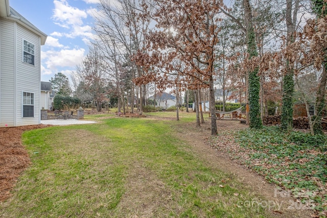 view of yard with a patio