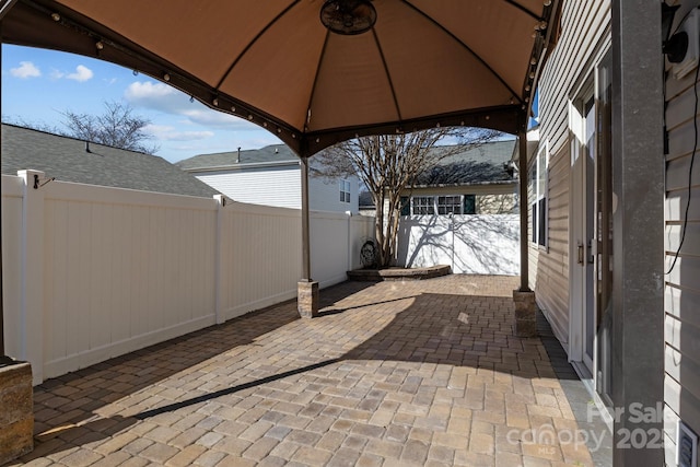 view of patio / terrace featuring a fenced backyard