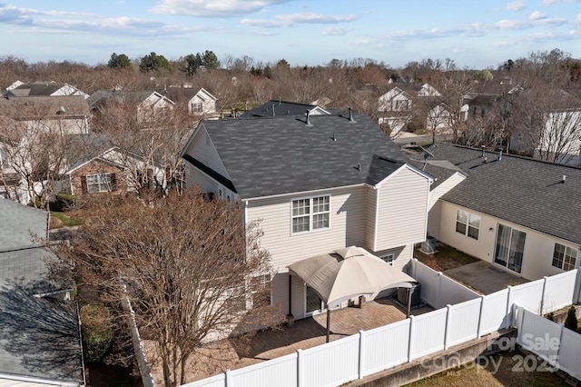 bird's eye view with a residential view