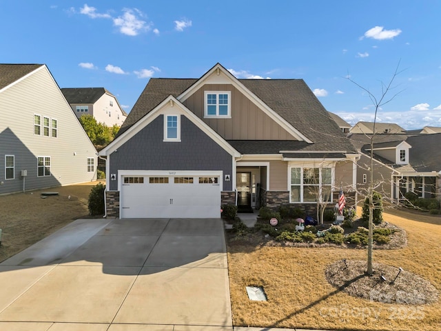 craftsman-style house featuring a garage