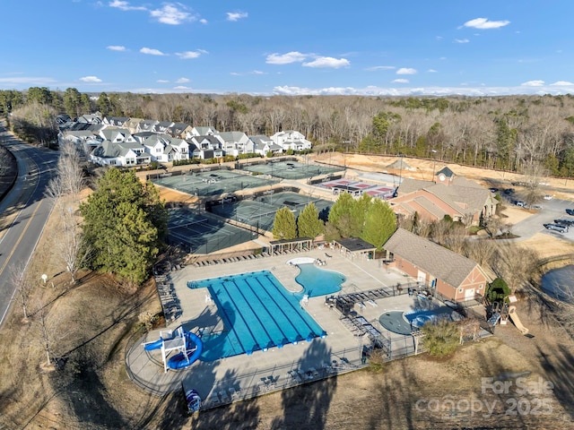 birds eye view of property