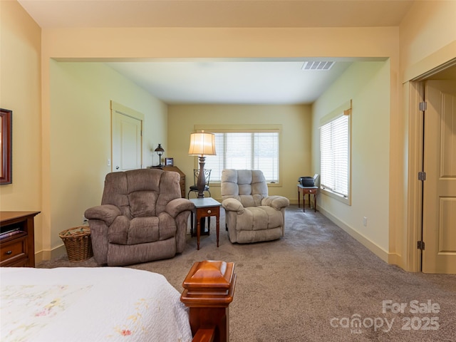 living room with carpet