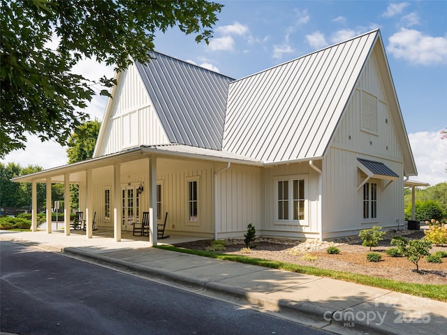 exterior space with a porch