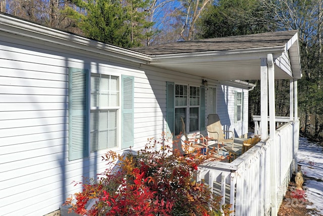 exterior space with a porch