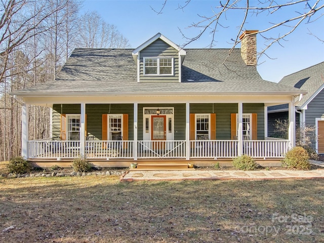 view of front of property with covered porch