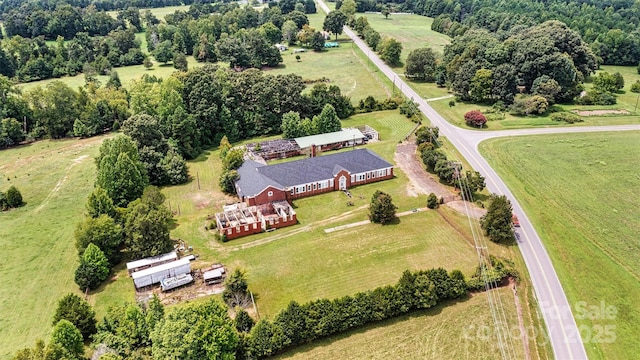 drone / aerial view featuring a rural view