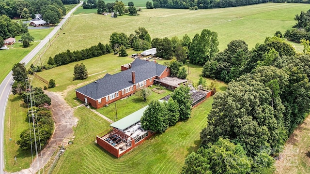 drone / aerial view featuring a rural view