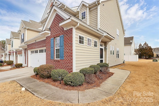 view of home's exterior featuring a garage