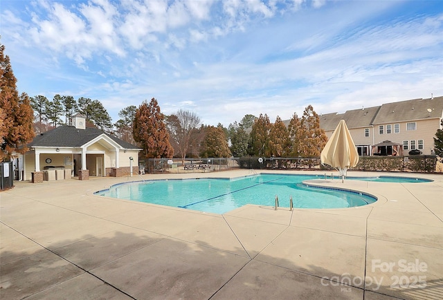 view of pool with a patio