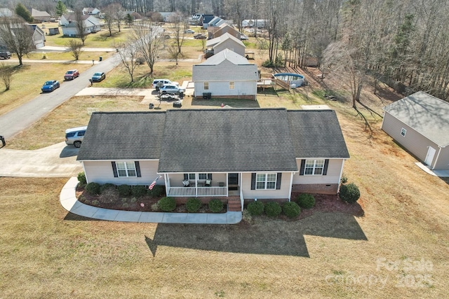 birds eye view of property