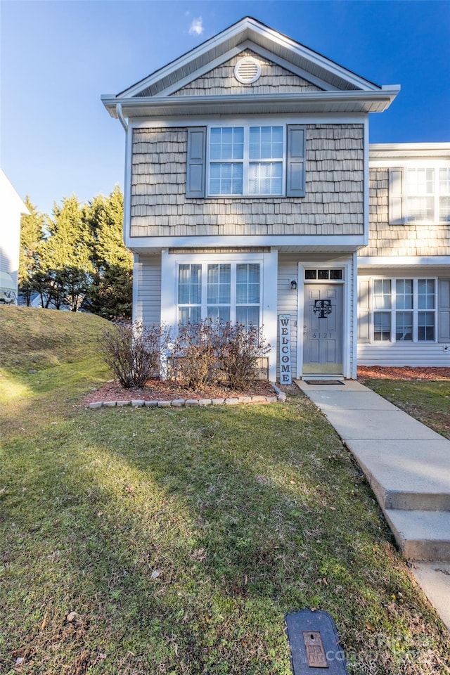 view of property with a front yard