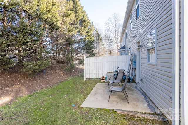 view of yard featuring a patio