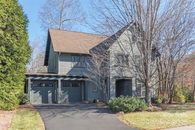 view of front property with a garage