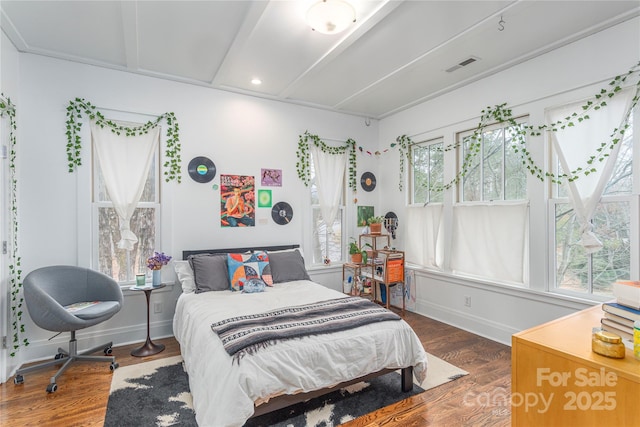 bedroom featuring hardwood / wood-style flooring