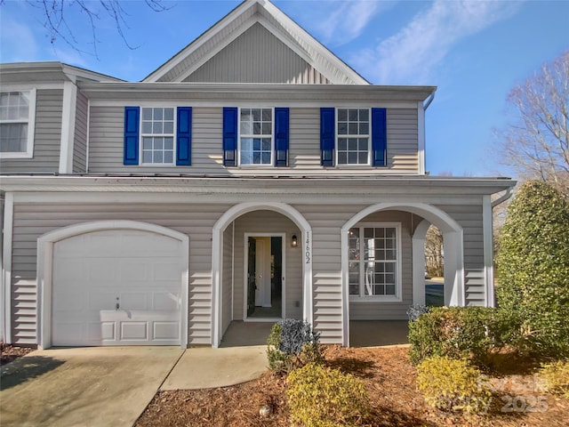 view of front of home featuring a garage