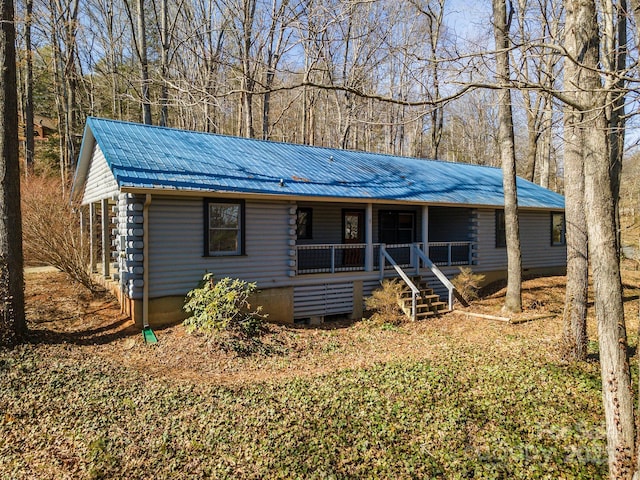 view of front facade with covered porch