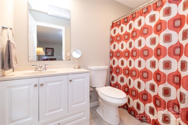 210 State St, Asheville, NC 28806 - bathroom featuring vanity, tile patterned floors, and toilet