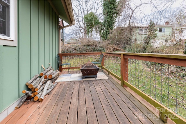 210 State St, Asheville, NC 28806 - wooden terrace featuring a fire pit