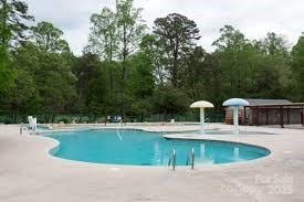 view of pool with a patio area and pool water feature