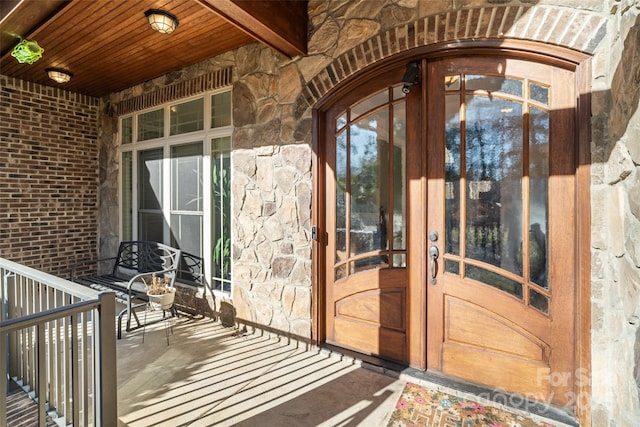 view of doorway to property