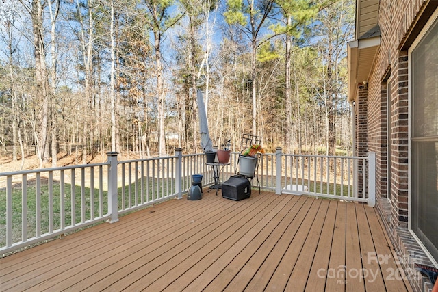 view of wooden deck