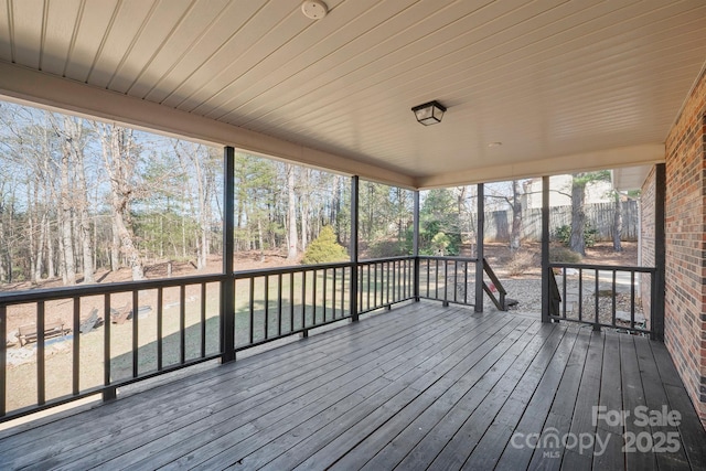 view of wooden deck