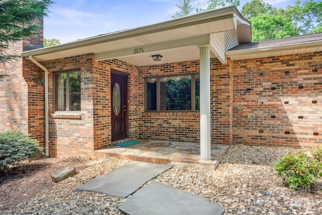 2076 Jay Clark Rd, Morganton, NC 28655 - doorway to property featuring brick siding