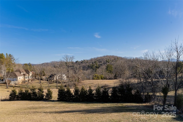 view of mountain feature featuring a rural view