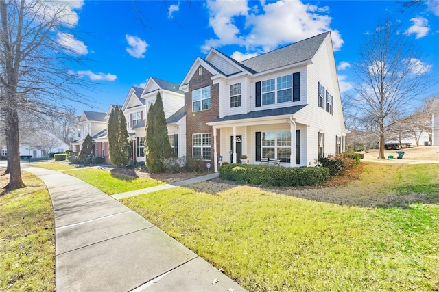 view of front of house with a front yard