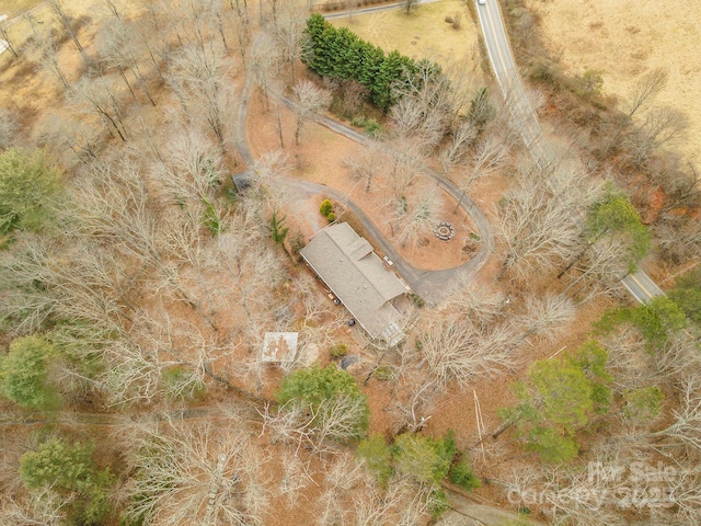 aerial view with a rural view