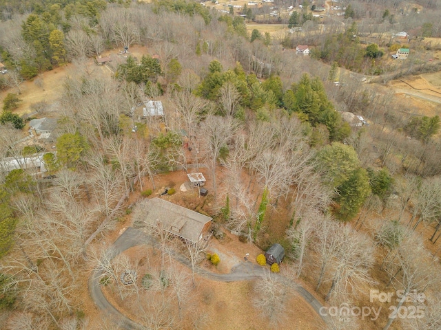 aerial view with a rural view