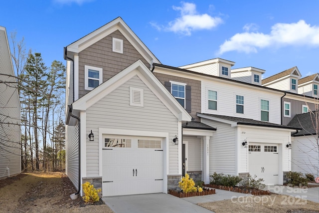 view of front of home featuring a garage