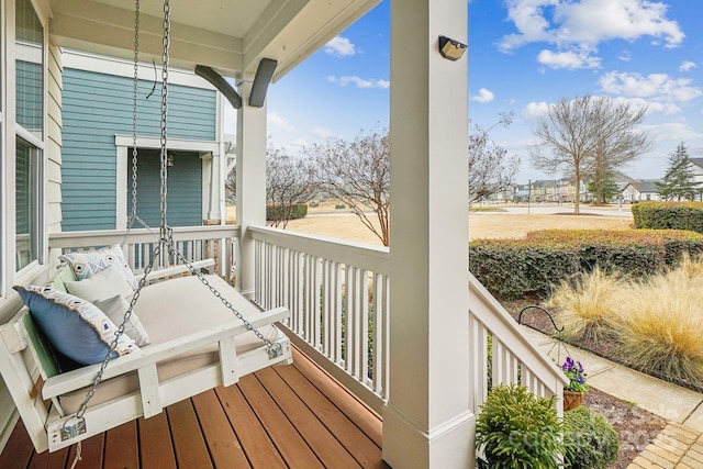 balcony with a porch