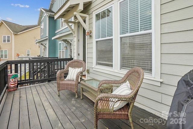 view of wooden deck