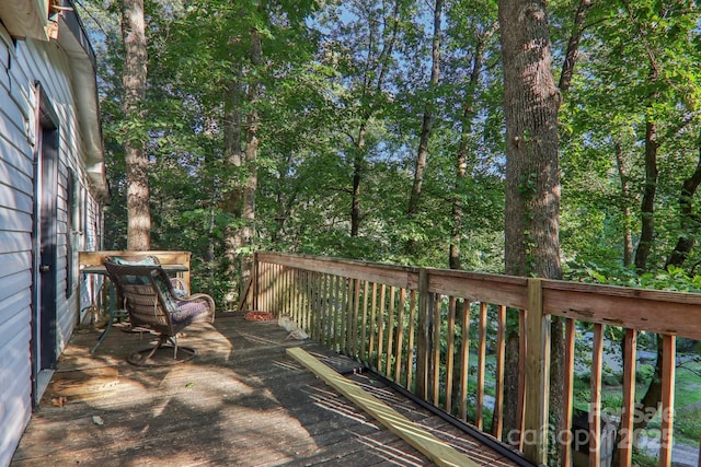 view of wooden terrace