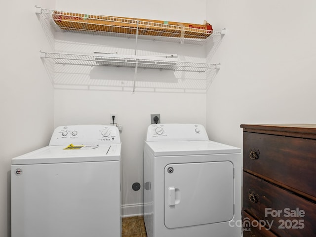 laundry room with washer and dryer